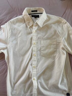 Banana Republic Cream Oxford Button-Up Shirt